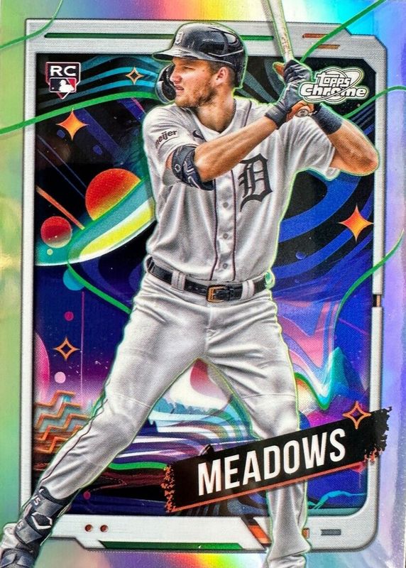 Parker Meadows 2024 Topps Chrome Cosmic #127 Refractor Rookie PSA 10