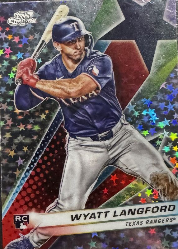 Wyatt Langford 2024 Topps Chrome Cosmic #SF-97 Starfractor Rookie RAW