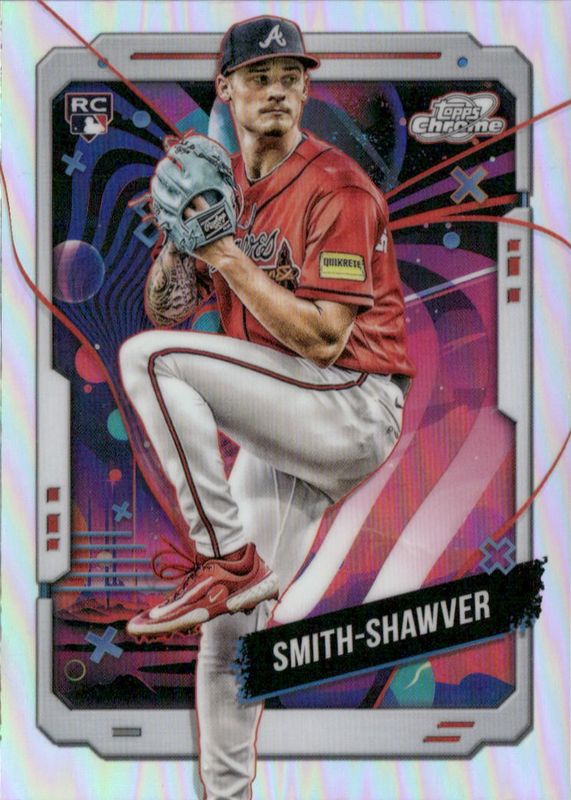 AJ Smith-Shawver 2024 Topps Chrome Cosmic #62 Refractor Rookie PSA 10