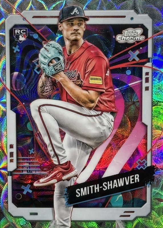 AJ Smith-Shawver 2024 Topps Chrome Cosmic #62 Nucleus Refractor Rookie PSA 10