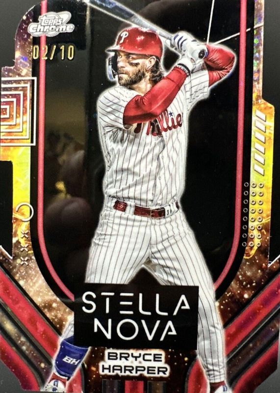 Bryce Harper 2024 Topps Chrome Cosmic #SN-12 Stella Nova - Black Eclipse Refractor /10 RAW