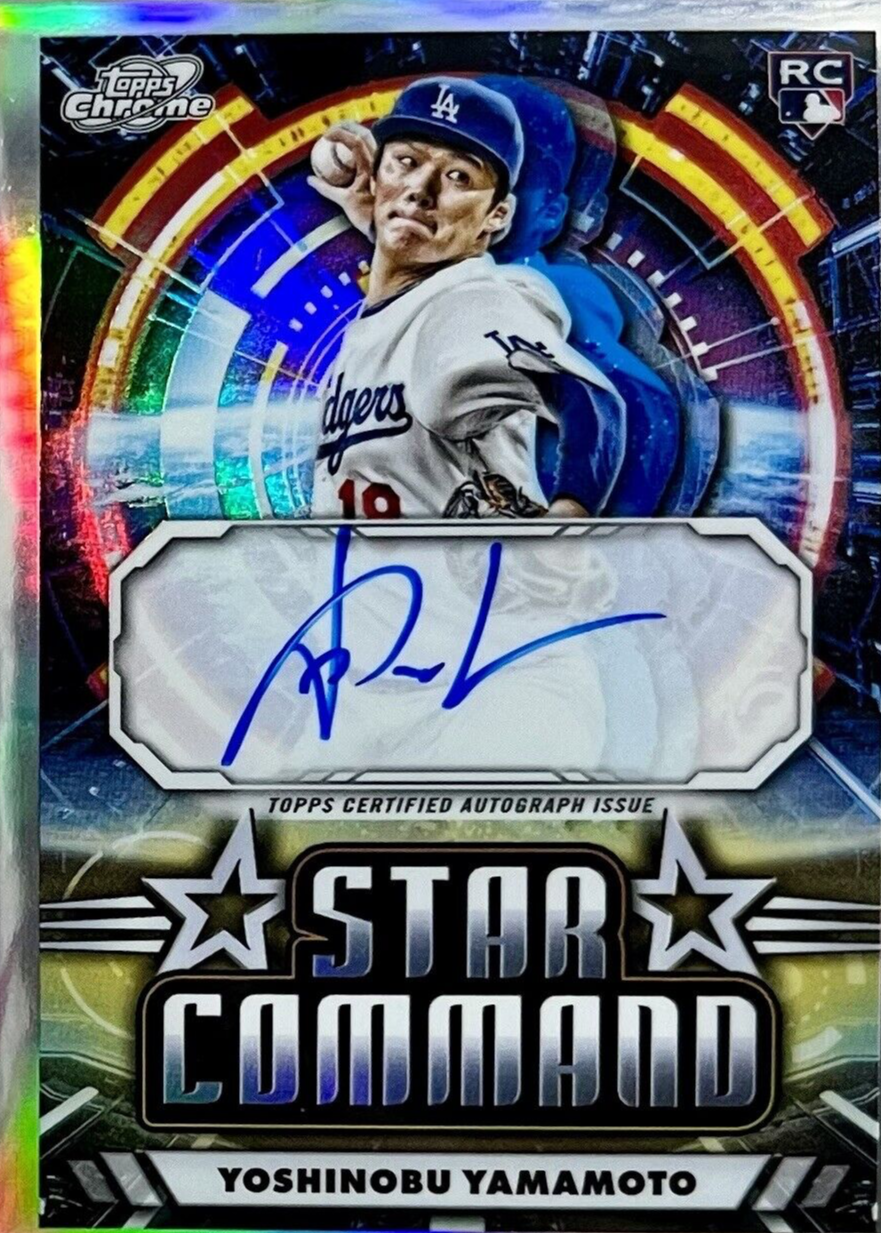 Yoshinobu Yamamoto 2024 Topps Chrome Cosmic #SCA-YY Star Command