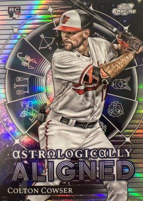 Colton Cowser 2024 Topps Heritage #388 Chrome - Blue Sparkle