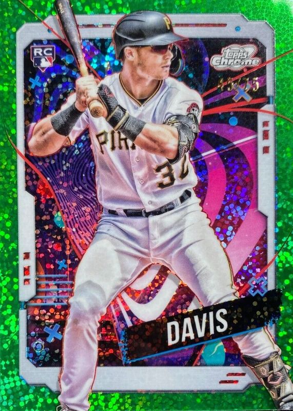 Henry Davis 2024 Topps Chrome Cosmic #100 Green Space Dust Refractor /75 Rookie PSA 10