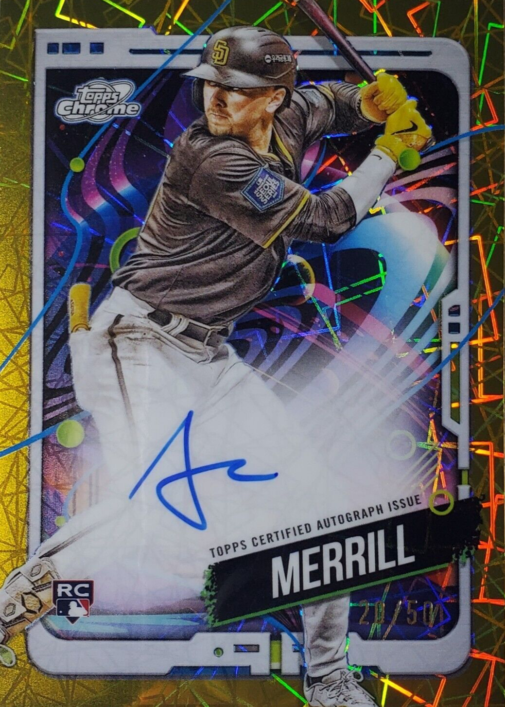Jackson Merrill 2024 Topps Chrome Cosmic #CCA-JM Autographs - Gold