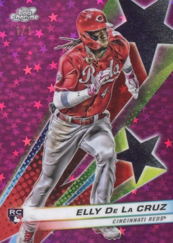 Elly De La Cruz 2024 Topps Chrome Cosmic #SF-4 Starfractor - Superfractor /1 Rookie RAW