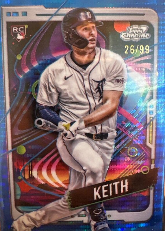 Colt Keith 2024 Topps Chrome Cosmic #195 Blue Moon Refractor /99 Rookie PSA 10