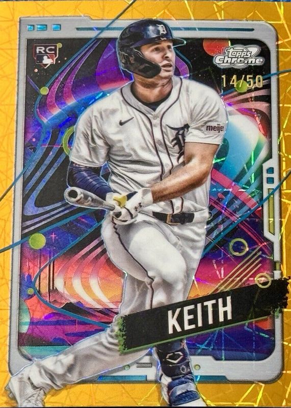 2024 Topps Chrome Cosmic #195 Gold Interstellar Refractor /50