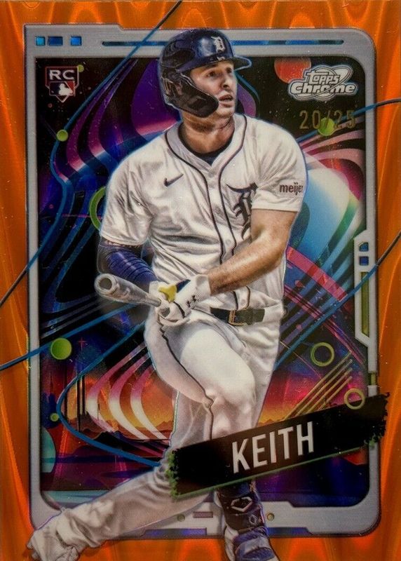 Colt Keith 2024 Topps Chrome Cosmic #195 Orange Galactic Refractor /25 Rookie RAW