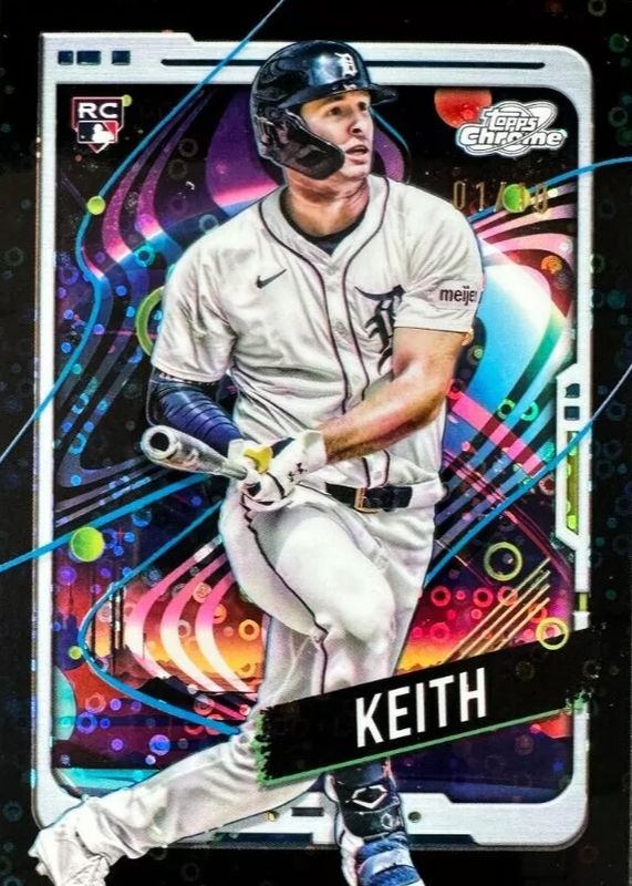 Colt Keith 2024 Topps Chrome Cosmic #195 Black Eclipse Refractor /10 Rookie RAW