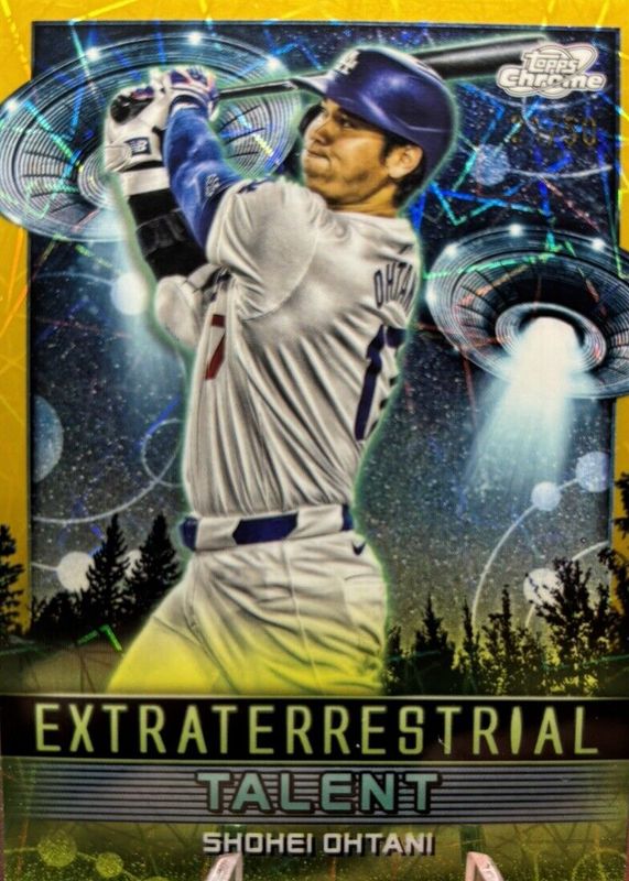 Shohei Ohtani 2024 Topps Chrome Cosmic #196 Gold Interstellar Refractor /50 RAW