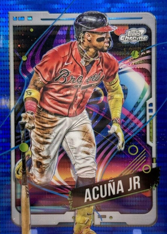 Ronald Acuna Jr. 2024 Topps Chrome Cosmic #96 Blue Moon Refractor /99 SGC 10