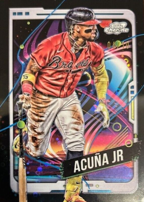 Ronald Acuna Jr. 2024 Topps Chrome Cosmic #96 Black Eclipse Refractor /10 BGS 9