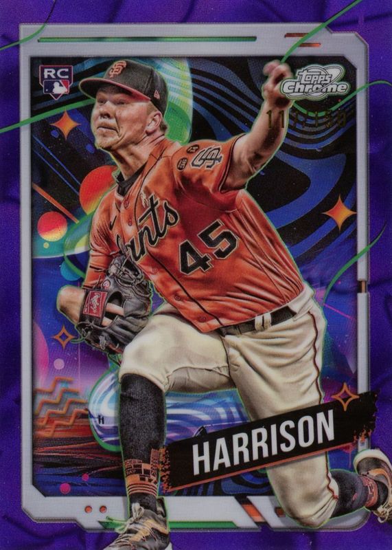 Kyle Harrison 2024 Topps Chrome Cosmic #45 Purple Nebula Refractor /150 Rookie RAW