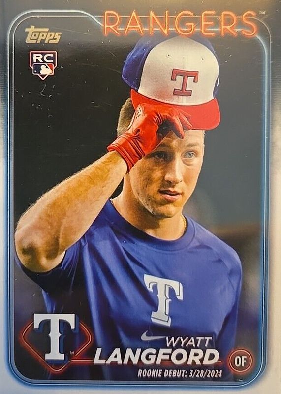2024 TOPPS UPDATE AQUA #US151 WYATT LANGFORD ROOKIE RC PSA 10
