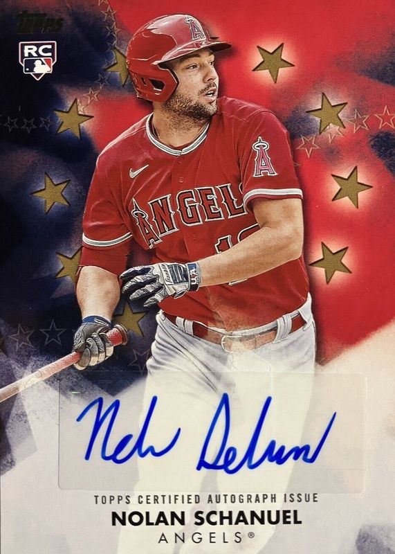 Nolan Schanuel 2024 Topps Update #BSA-NSC Baseball Stars Autographs - Gold /50 Rookie RAW