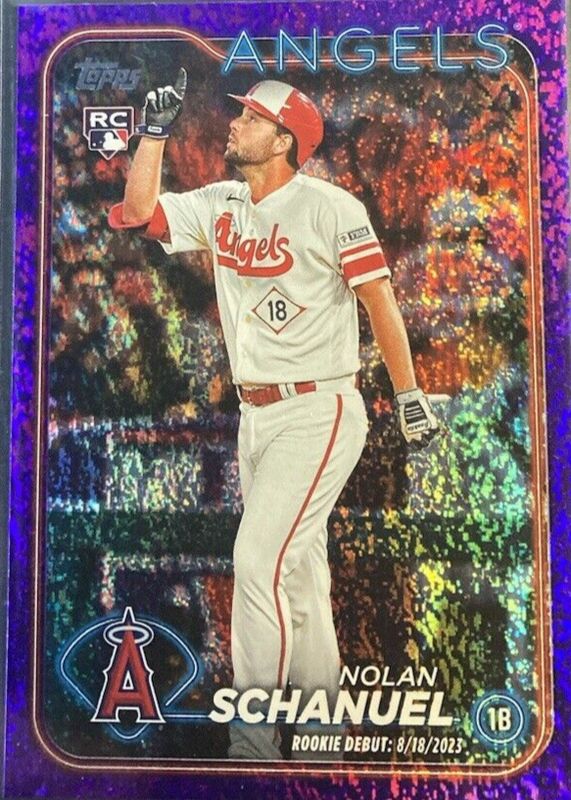 Nolan Schanuel 2024 Topps Update #US193 Rookie Debut - Purple Holo Foilboard /799 RAW