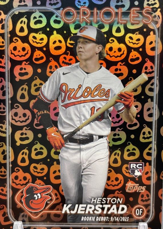 Heston Kjerstad 2024 Topps Update #US86 Rookie Debut - Jack O' Lantern Foil PSA 10