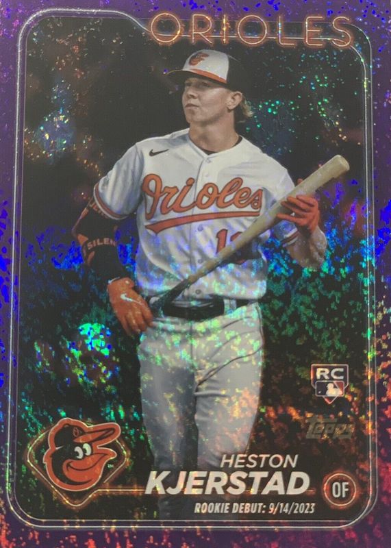 Heston Kjerstad 2024 Topps Update #US86 Rookie Debut - Purple Holo Foilboard /799 PSA 10