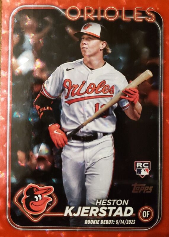 Heston Kjerstad 2024 Topps Update #US86 Rookie Debut - Red Crackle Foilboard /199 PSA 10