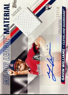 2024 Topps Update #MLMAU-GW Major League Material Autographs /50