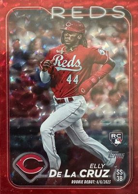 2024 Topps Update #US350 Rookie Debut - Red Crackle Foilboard /199