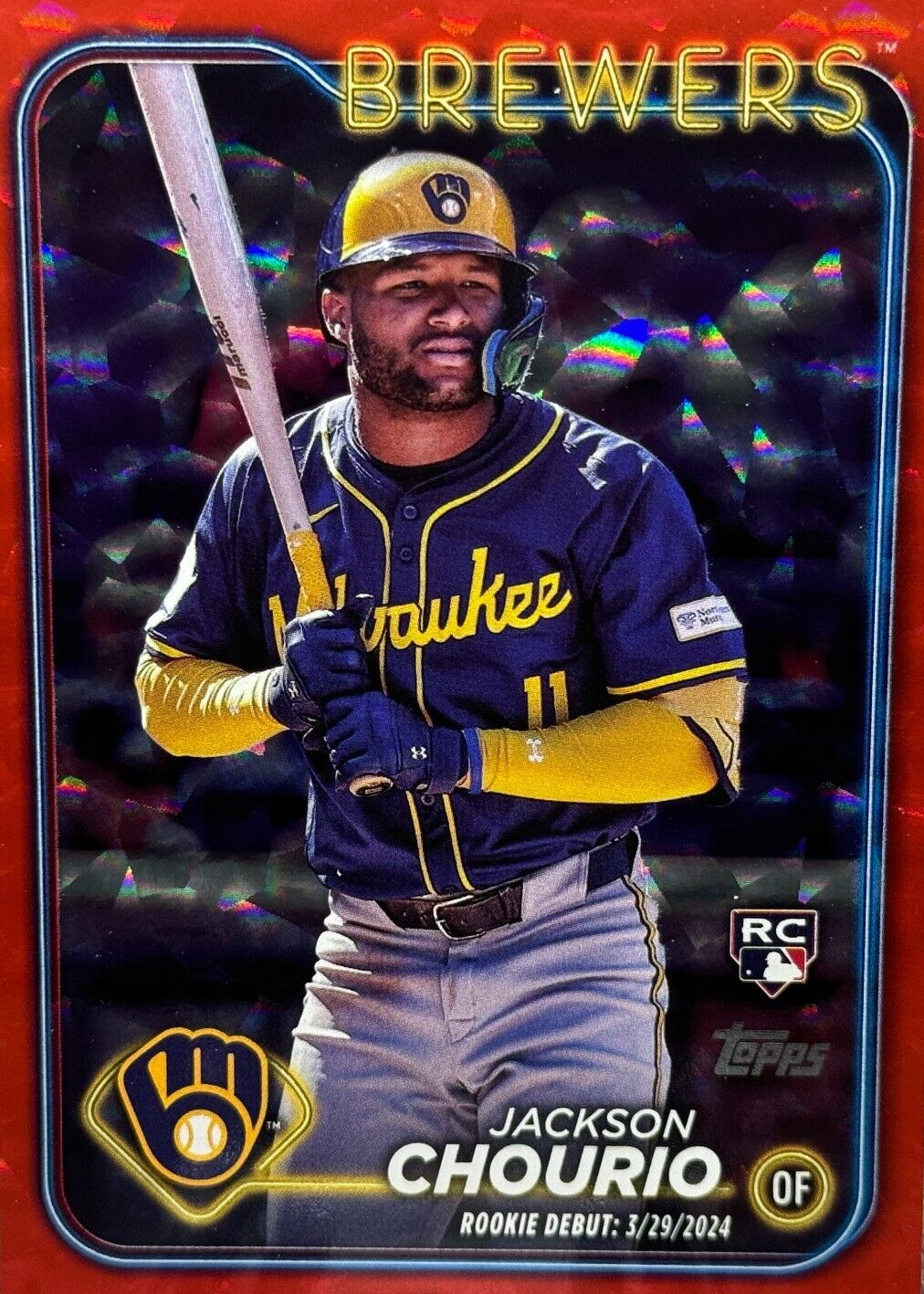 Jackson Chourio 2024 Topps Update #US155 Rookie Debut - Red 