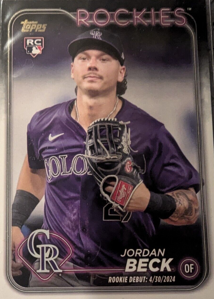 Jordan Beck 2024 Topps Update #US198 Rookie Debut - Golden