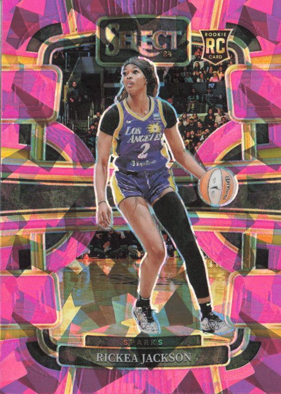 Rickea Jackson 2024 Select WNBA #58 Concourse Pink Ice Rookie PSA 10