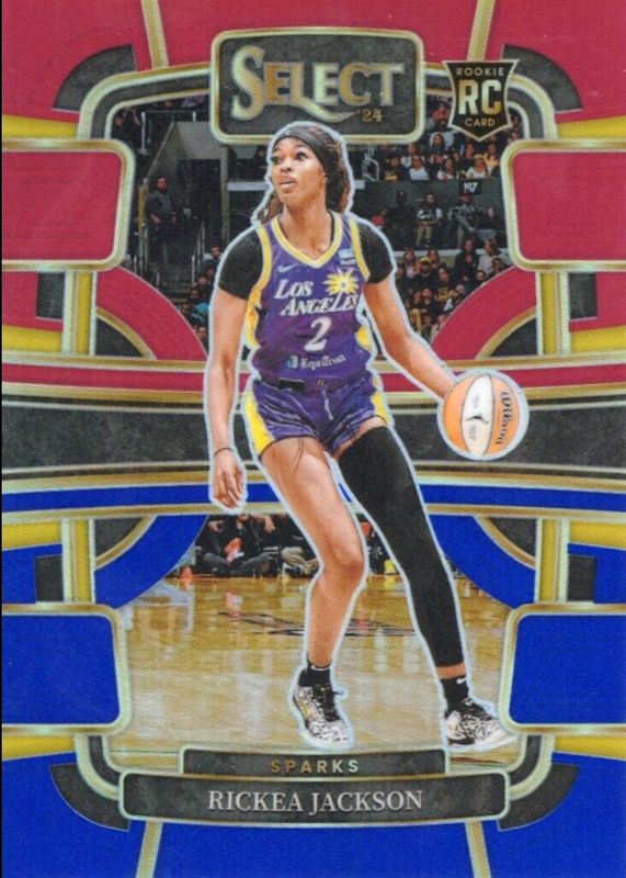 Rickea Jackson 2024 Select WNBA #58 Concourse Red & Blue /399 Rookie PSA 10