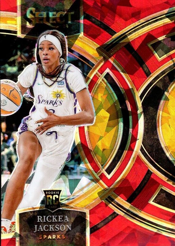 Rickea Jackson 2024 Select WNBA #127 Premier Level Red Ice Rookie PSA 10