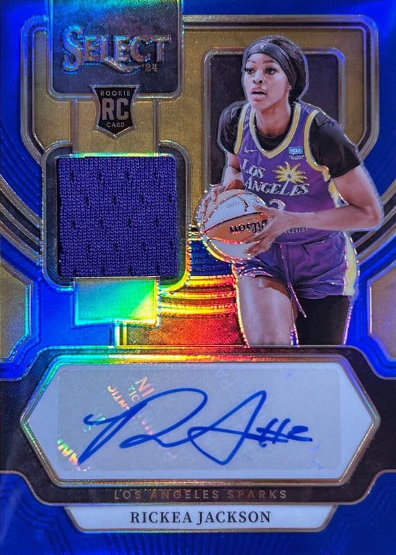 Rickea Jackson 2024 Select WNBA #AM-RJ Autographed Memorabilia - Blue /49 Rookie PSA 10