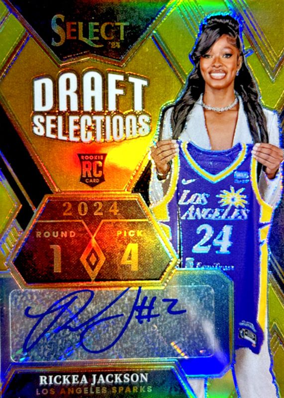 Rickea Jackson 2024 Select WNBA #DSS-RJ Draft Selections Signatures - Black Gold /5 Rookie RAW