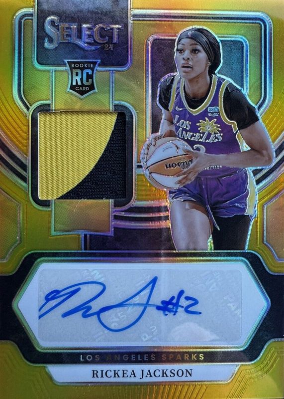 Rickea Jackson 2024 Select WNBA #AM-RJ Autographed Memorabilia - Gold /10 Rookie BGS 9.5