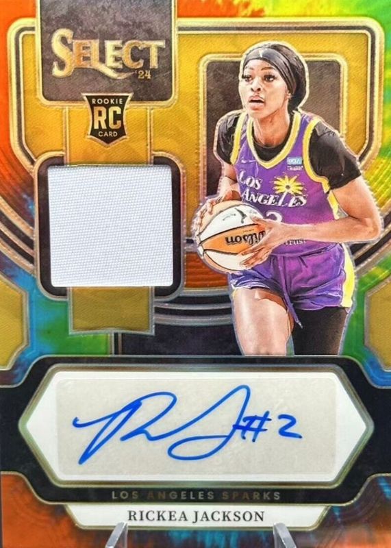 Rickea Jackson 2024 Select WNBA #AM-RJ Autographed Memorabilia - Tie-Dye /25 Rookie PSA 9