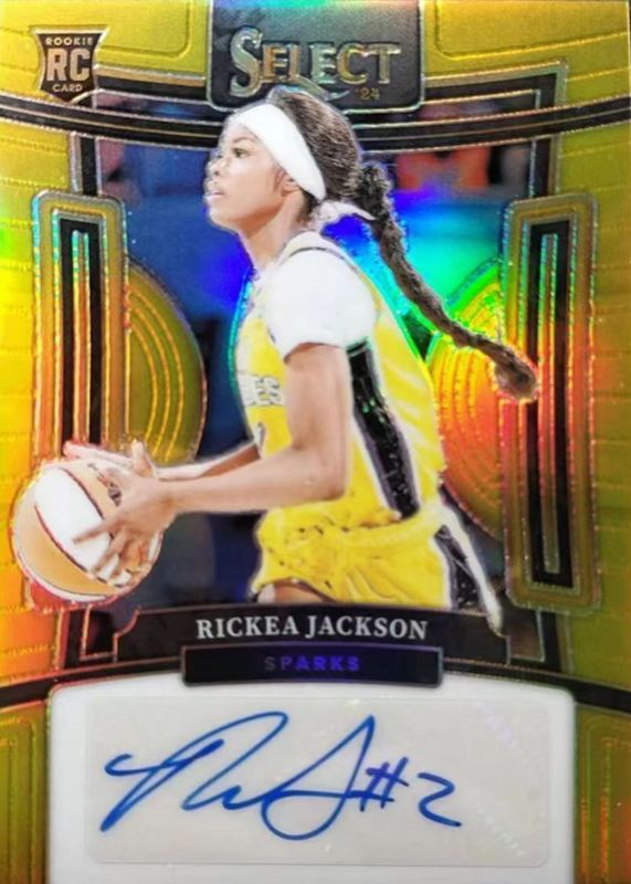 Rickea Jackson 2024 Select WNBA #SG-RJ Signatures - Gold /10 Rookie PSA 10