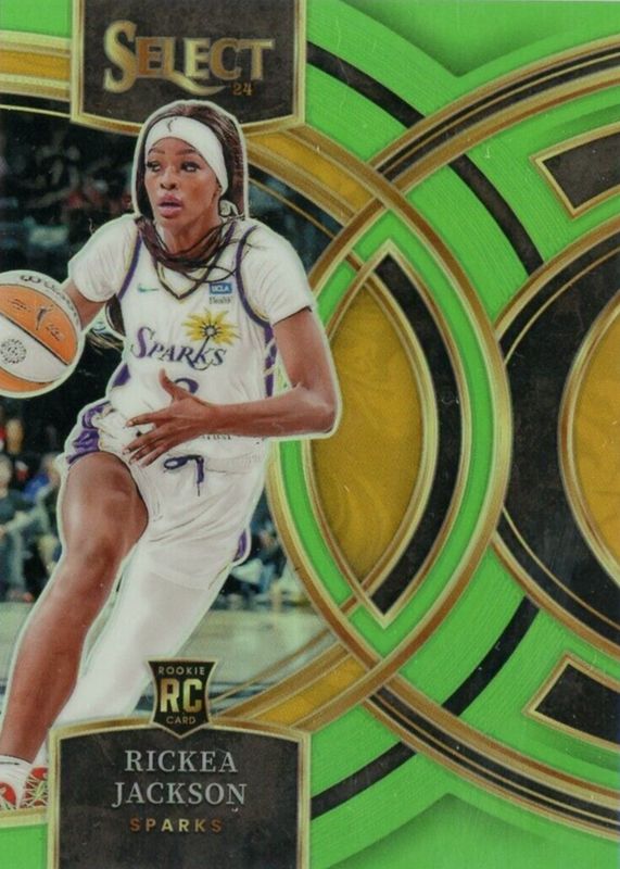 Rickea Jackson 2024 Select WNBA #127 Premier Level Neon Green /75 Rookie PSA 10