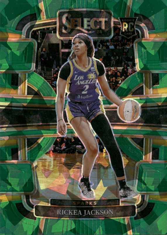 Rickea Jackson 2024 Select WNBA #58 Concourse Green Ice Rookie PSA 10