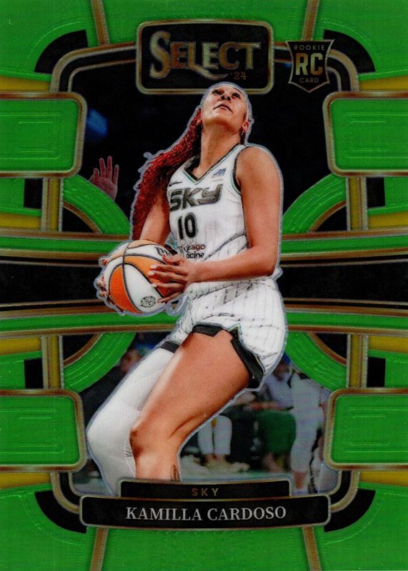 Kamilla Cardoso 2024 Select WNBA #33 Concourse Neon Green /75 Rookie PSA 9