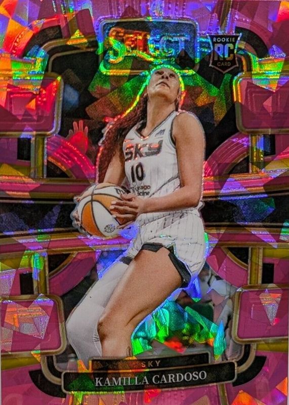 Kamilla Cardoso 2024 Select WNBA #33 Concourse Pink Ice Rookie PSA 10