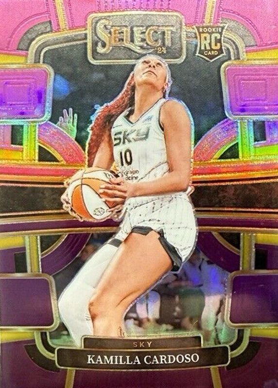 Kamilla Cardoso 2024 Select WNBA #33 Concourse Pink & Purple /99 Rookie PSA 10