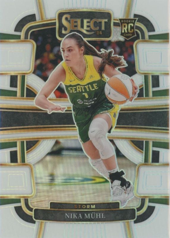 Nika Muhl 2024 Select WNBA #27 Concourse White /99 Rookie PSA 10