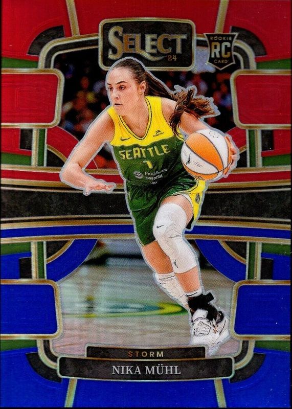 Nika Muhl 2024 Select WNBA #27 Concourse Red & Blue /399 Rookie PSA 10