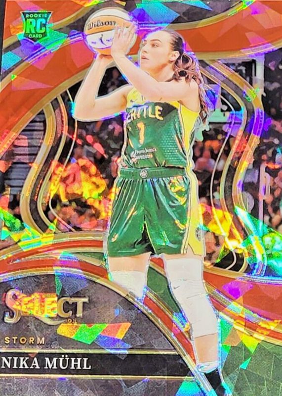 Nika Muhl 2024 Select WNBA #221 Courtside Red Ice Rookie PSA 10