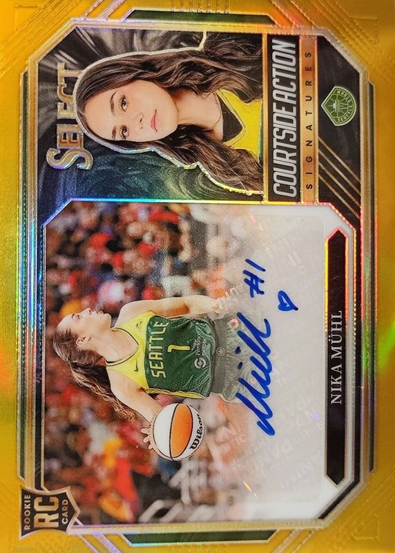 2024 Select WNBA #CSA-NM Courtside Action Signatures - Gold /10