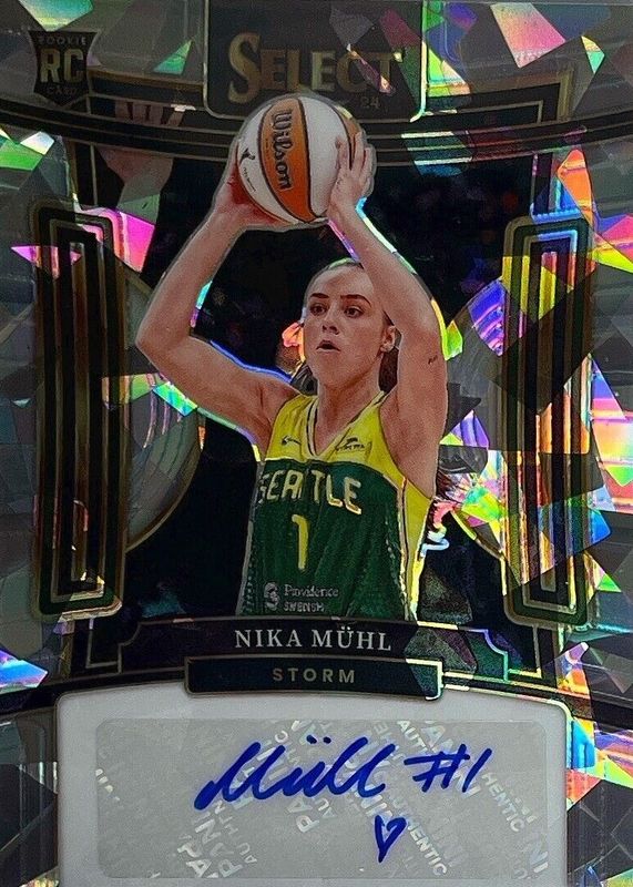 Nika Muhl 2024 Select WNBA #SG-NM Signatures - Ice Rookie SGC 10