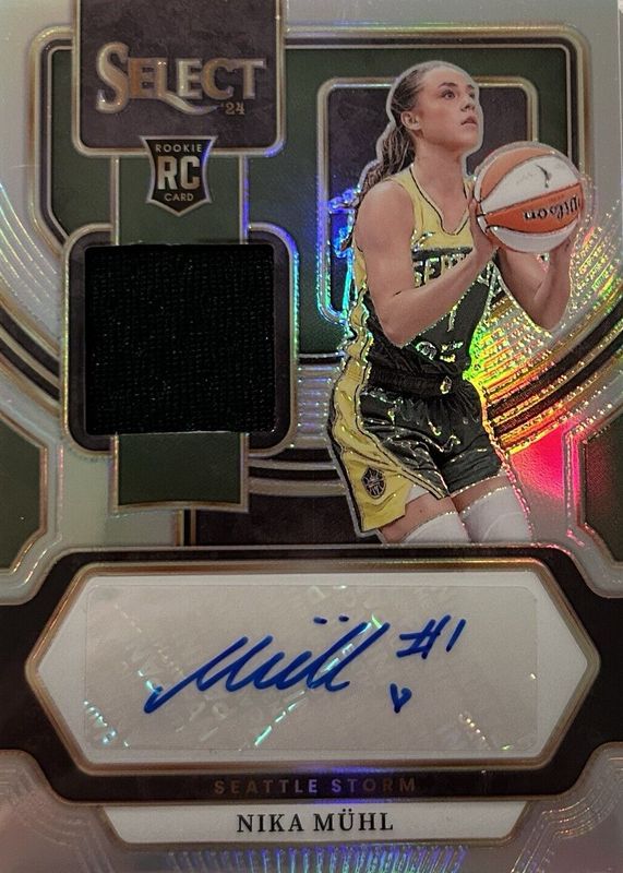 Nika Muhl 2024 Select WNBA #AM-NM Autographed Memorabilia Rookie RAW