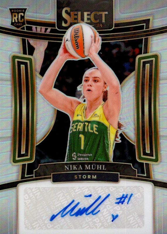 Nika Muhl 2024 Select WNBA #SG-NM Signatures Rookie RAW