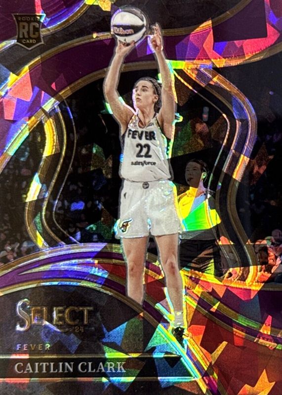 Caitlin Clark 2024 Select WNBA #218 Courtside Purple Ice /149 Rookie RAW