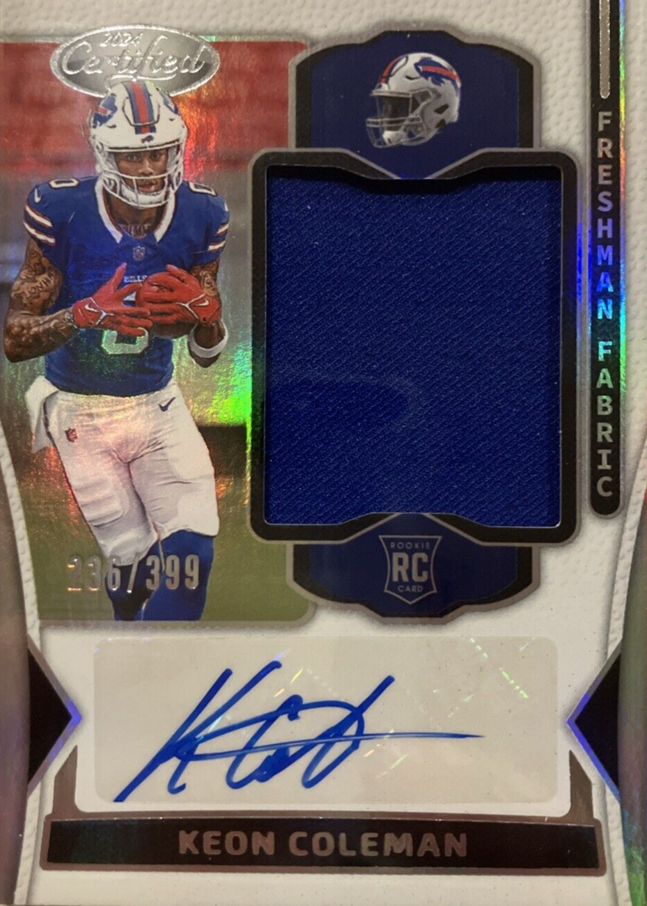 Keon Coleman 2024 Certified #FMS-KCN Freshman Fabric Signatures